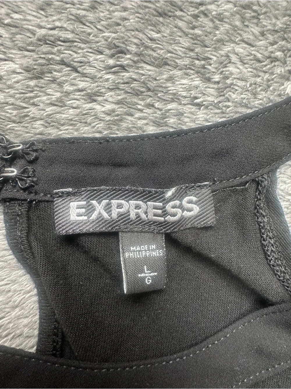 Express Black & White Floral Halter Tank